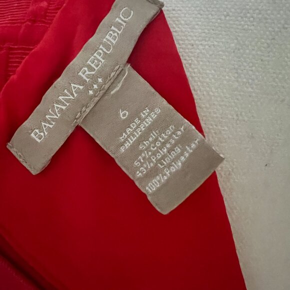 Banana Republic Tea Length Red Fitted Dress - Picture 3 of 4